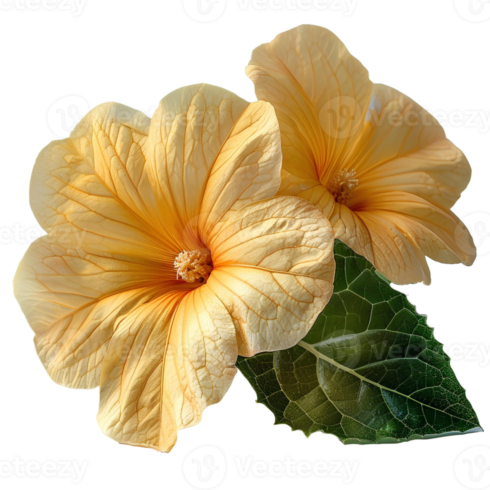 Sunpatiens flower. Sunpatiens summer flower isolated. Orange flower top view. Yellow flower flat lay png