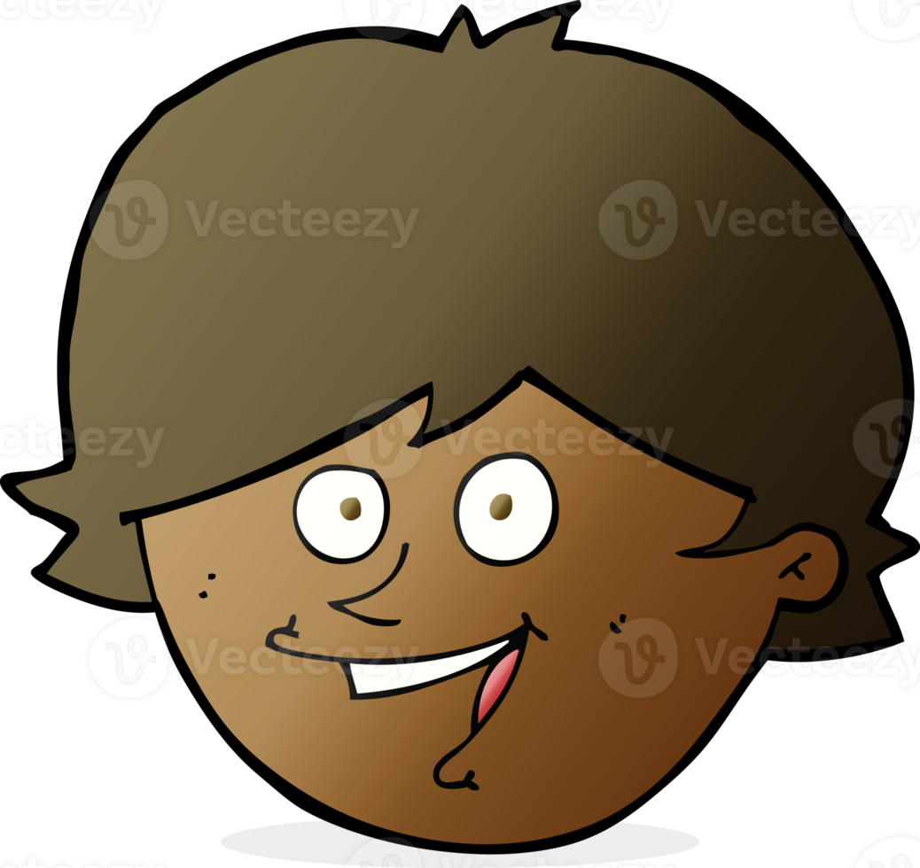 cartoon happy boy face png