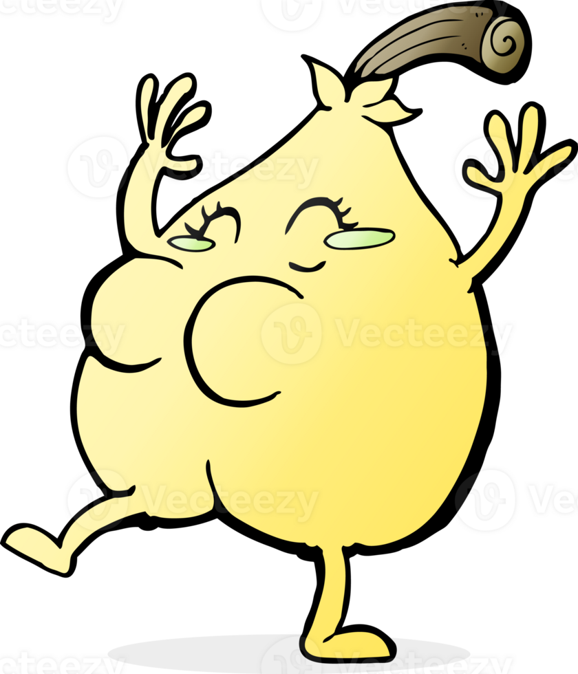 a nice pear cartoon png