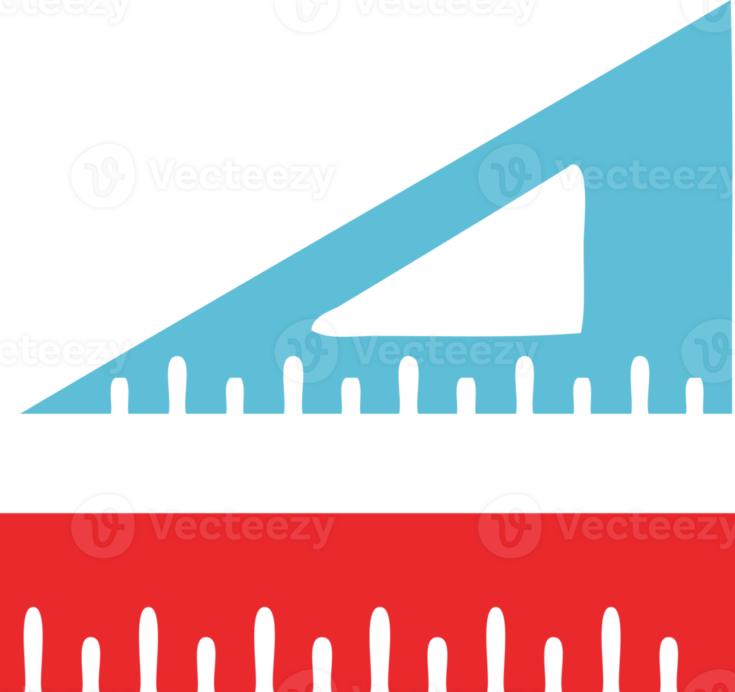 flat color retro cartoon of a maths set png