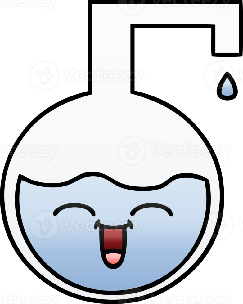 gradient shaded cartoon of a science experiment png