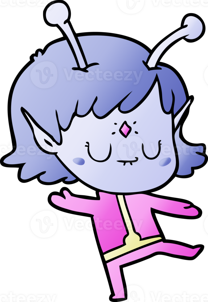 cartoon alien girl png