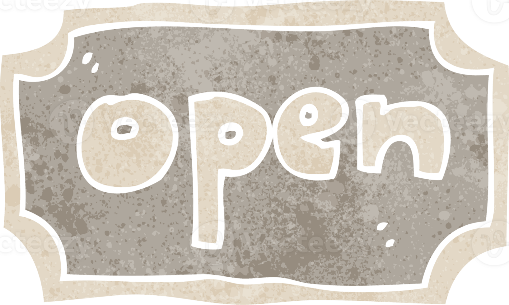 cartoon open sign png