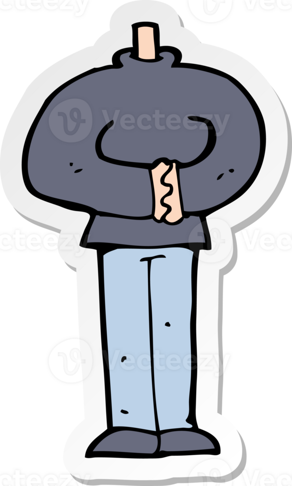 sticker of a cartoon body png