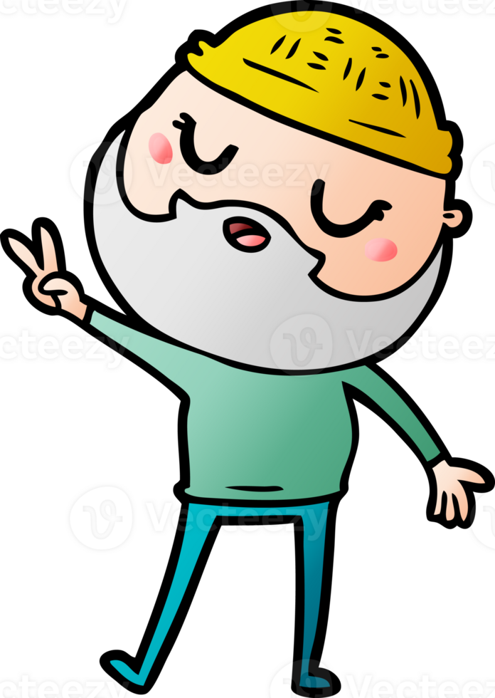 cartoon man with beard png