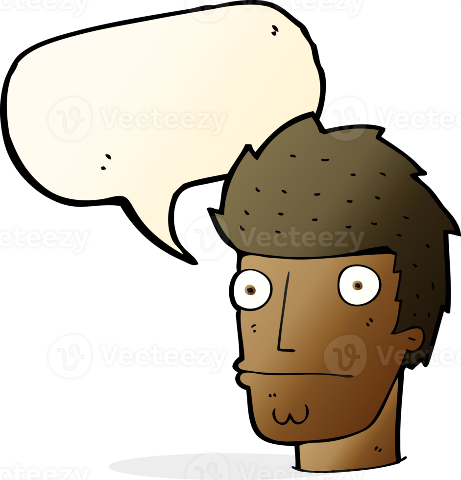 cartoon nervous man with speech bubble png