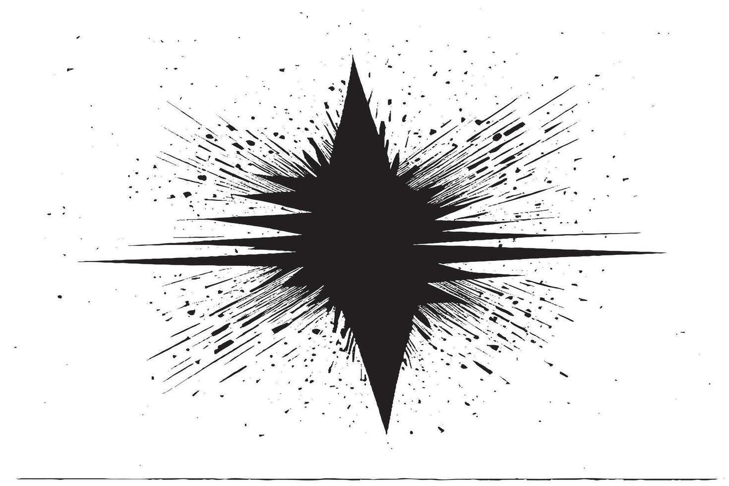 monochrome Black sharp graphics art texture on white background for background texture vector
