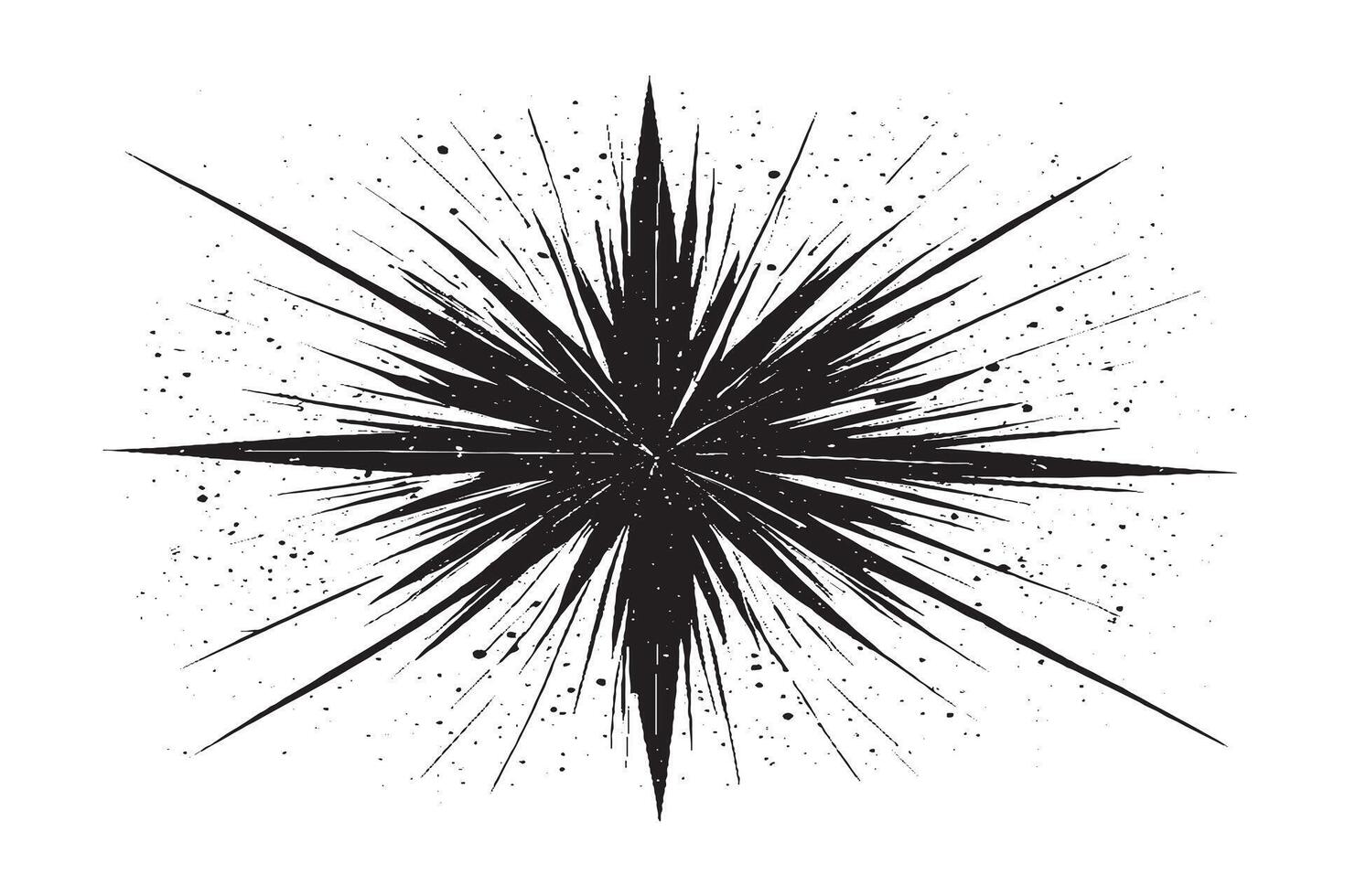 monochrome Black sharp graphics art texture on white background for background texture vector
