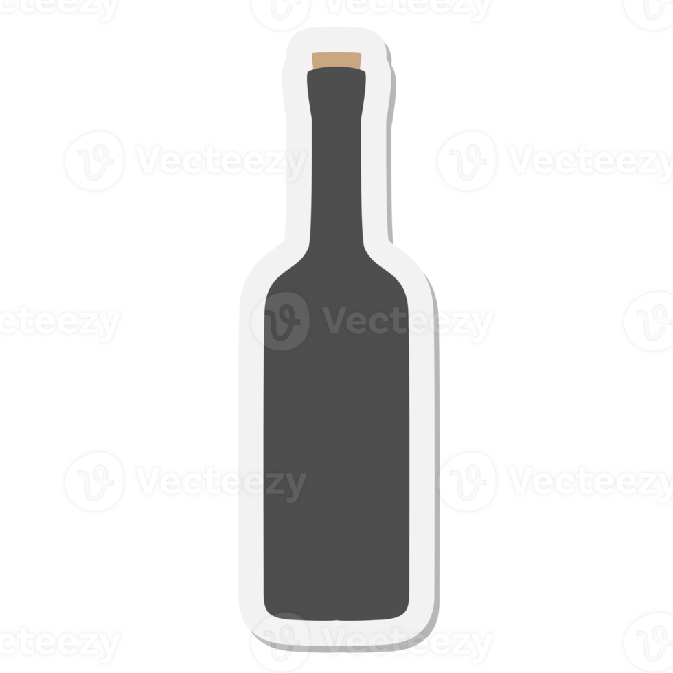 wine bottle sticker png