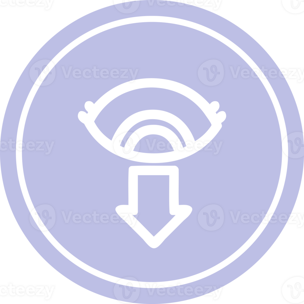 staring eye circular icon symbol png