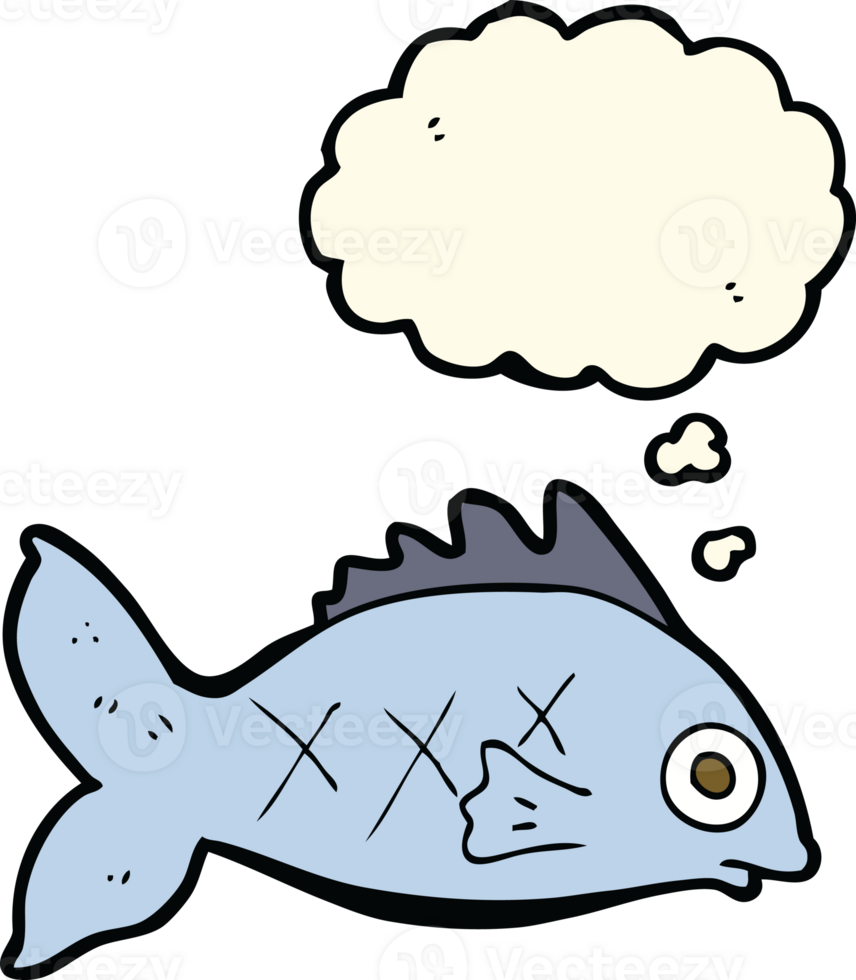 cartoon fish with thought bubble png