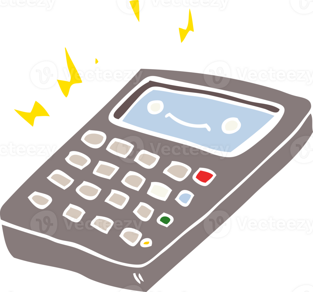 flat color style cartoon calculator png