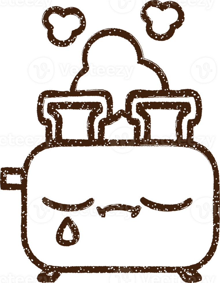 Crying Toaster Charcoal Drawing png