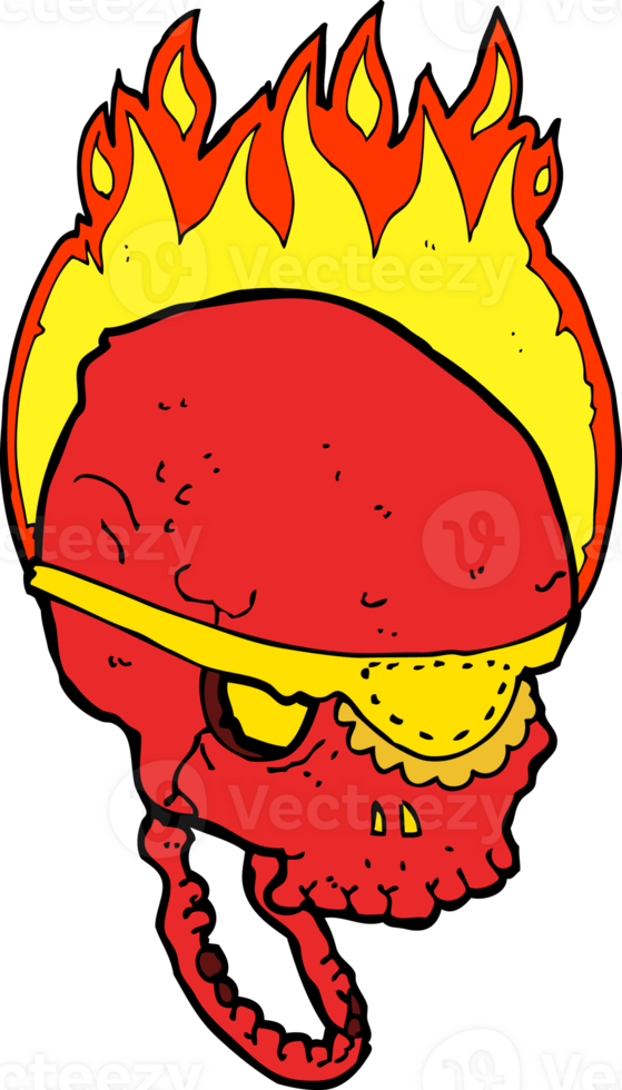 cartoon spooky skull with eye patch png