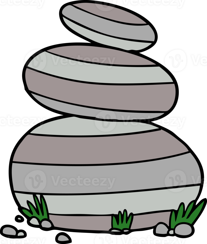 cartoon large stacked stones png
