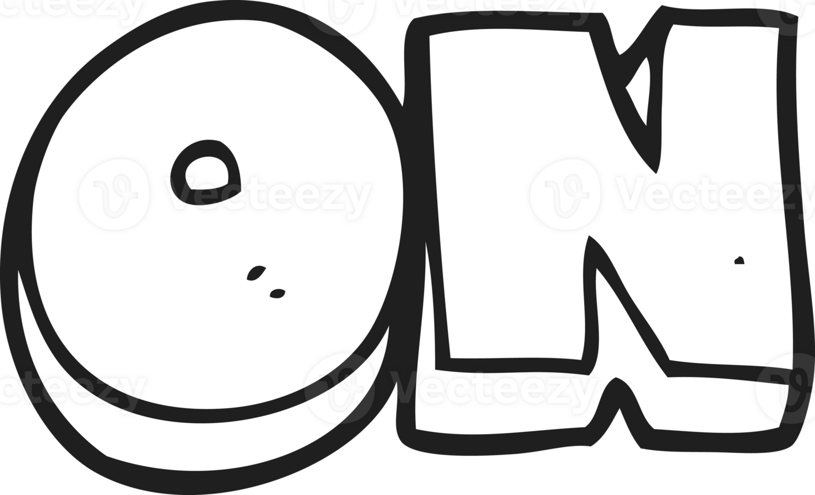 hand drawn black and white cartoon on symbol png
