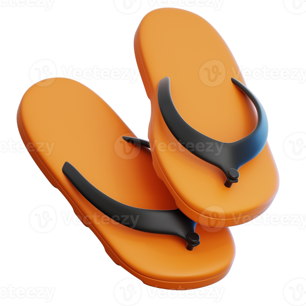 Flip Flops 3d illustration for web, app, infographic, etc png