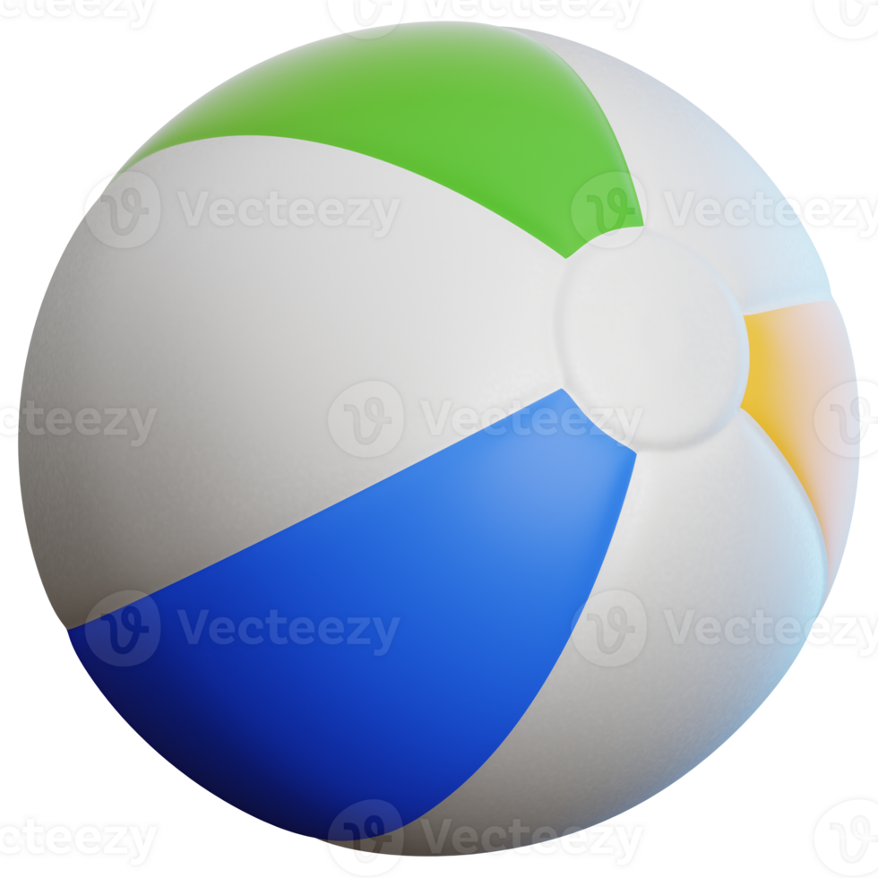 pelota de playa 3d ilustración para web, aplicación, infografía, etc png