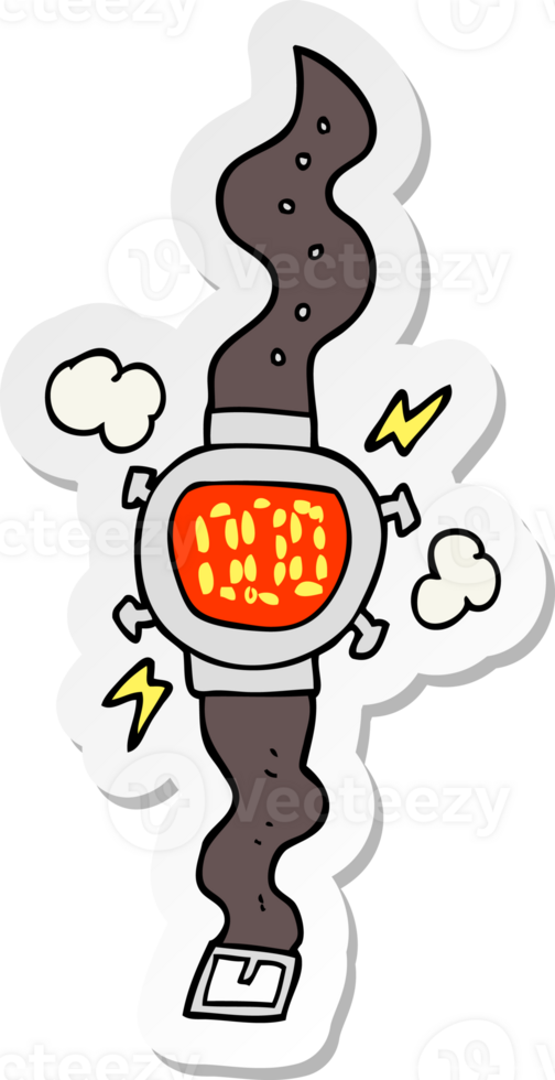 sticker of a cartoon wrist watch png