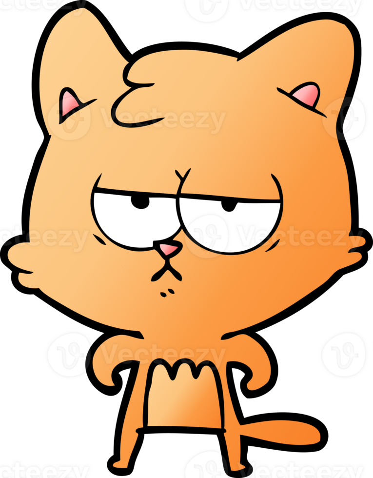 bored cartoon cat png