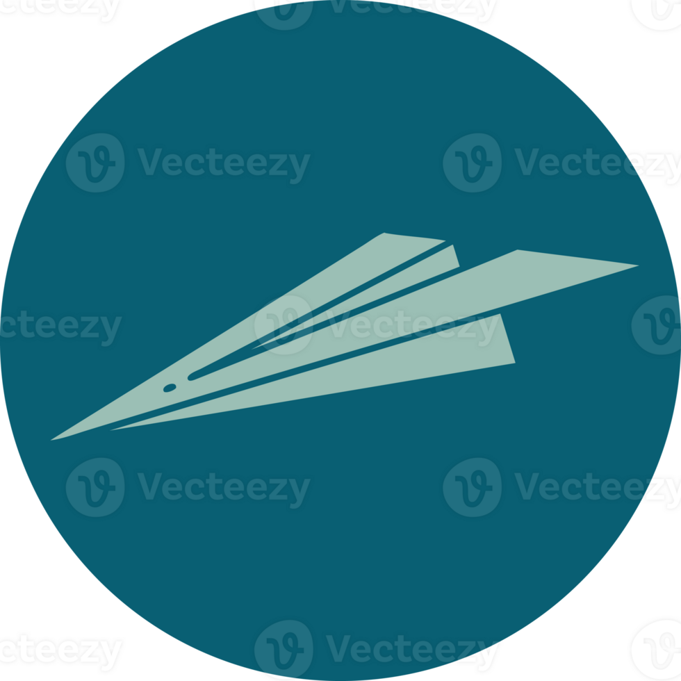 iconic tattoo style image of a paper airplane png