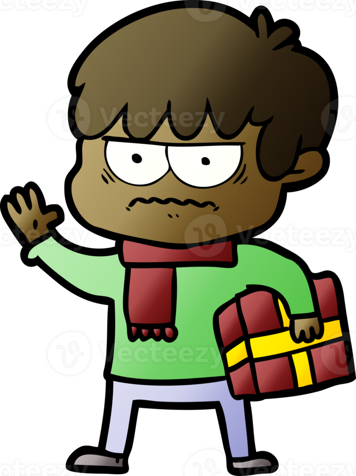annoyed cartoon boy png
