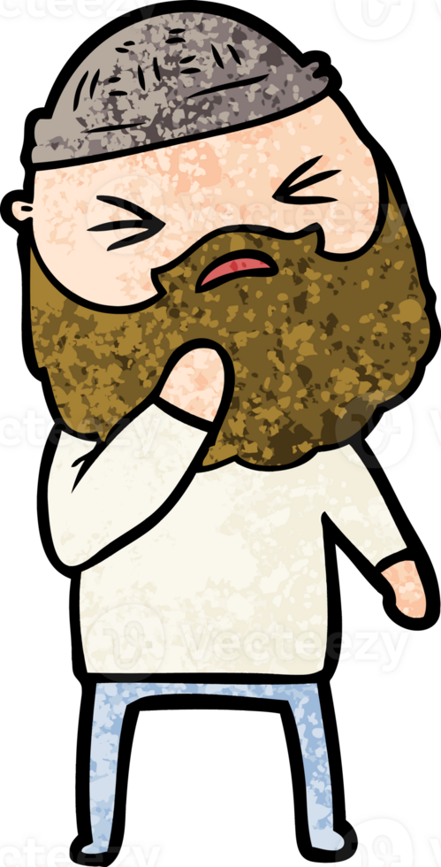 cartoon man with beard png