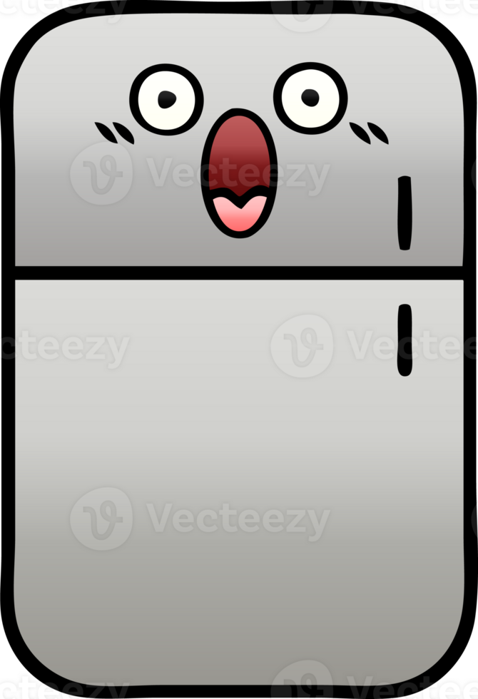 gradient shaded cartoon of a fridge  zer png