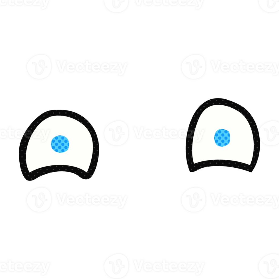 sencillo mano dibujado dibujos animados ojos png