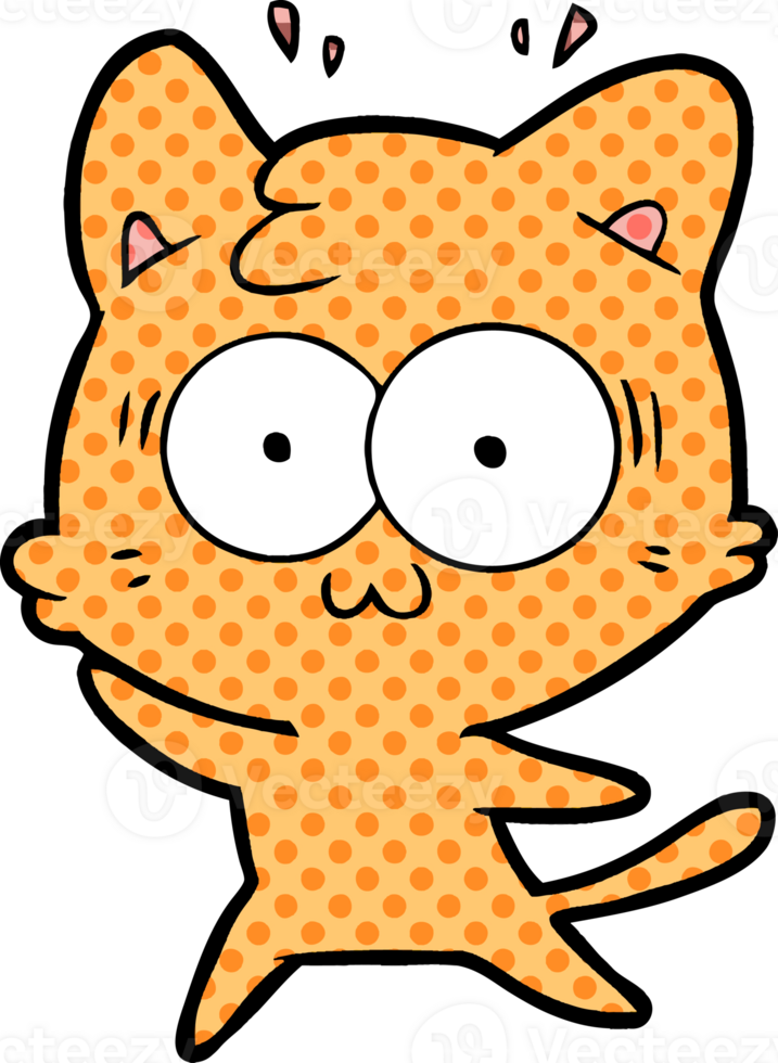 cartoon surprised cat png