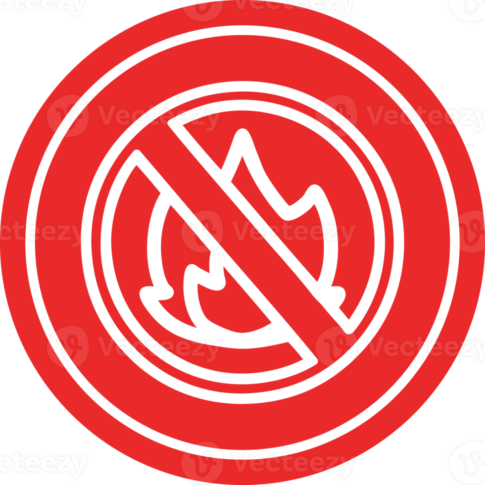 no flames circular icon symbol png