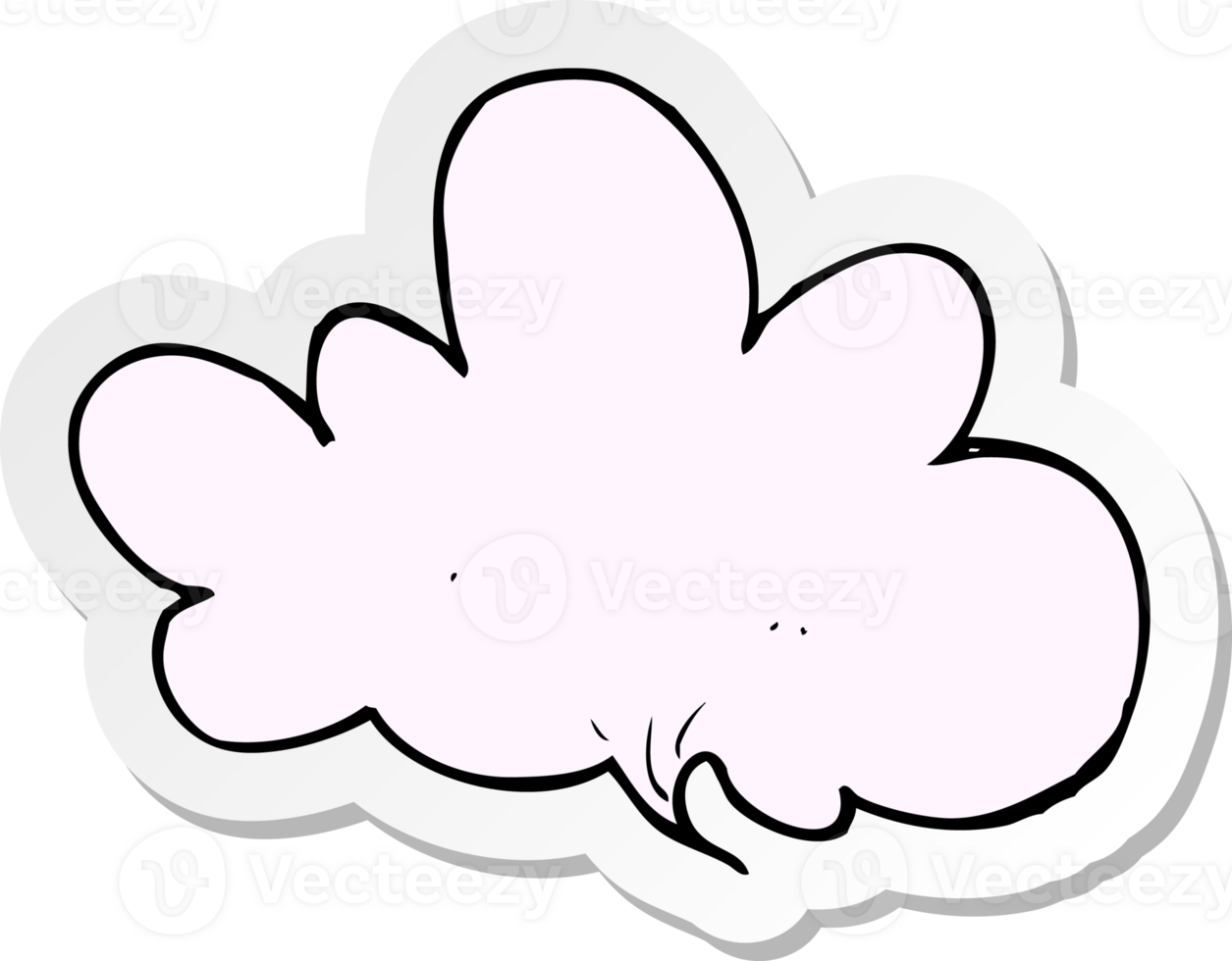 sticker of a cartoon speech balloon png