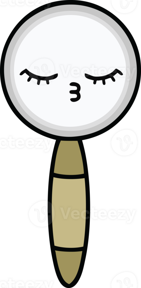 cute cartoon of a magnifying glass png
