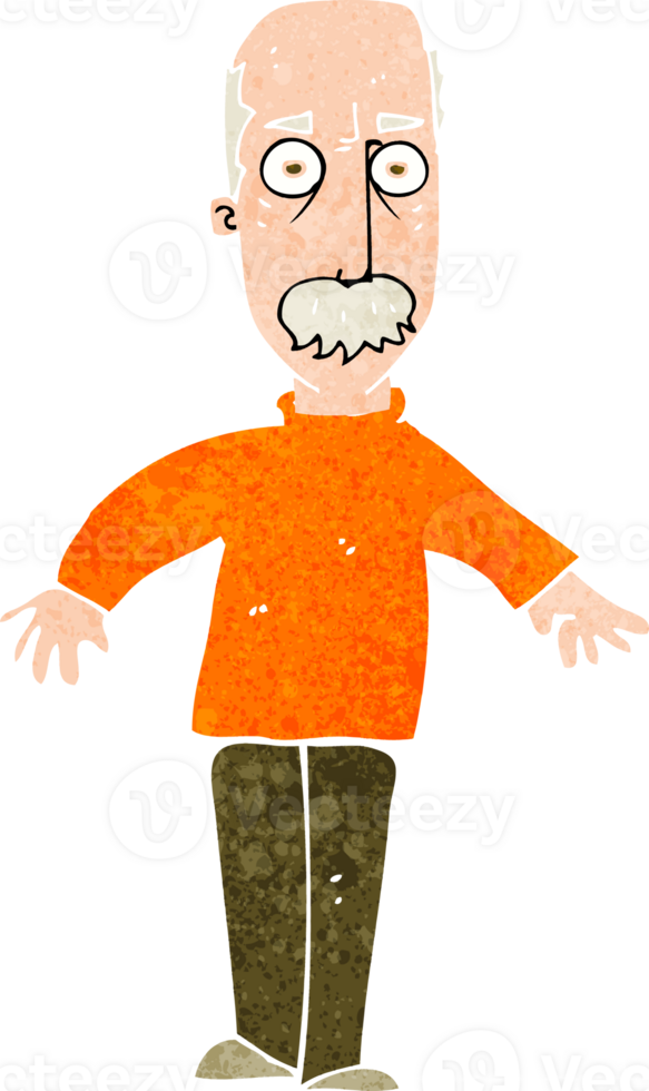 cartoon annoyed old man png