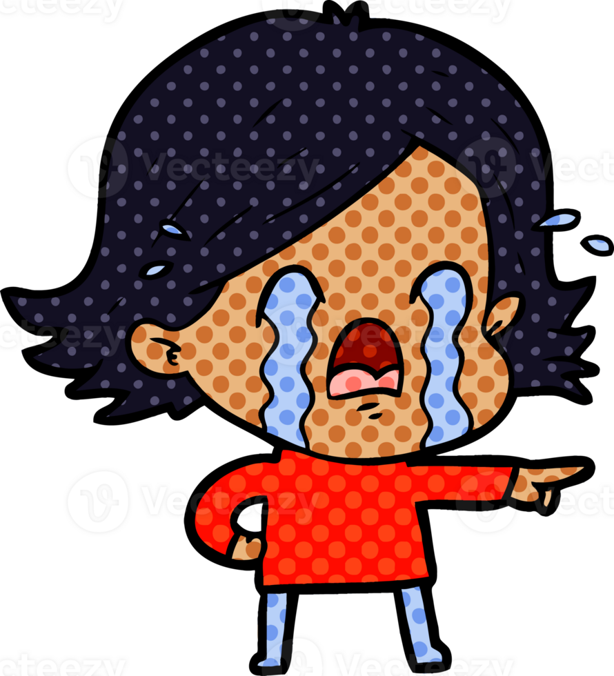 cartoon woman crying png