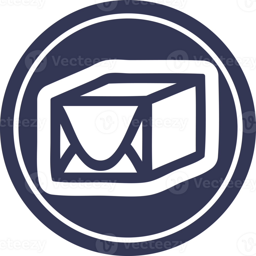wrapped parcel circular icon symbol png