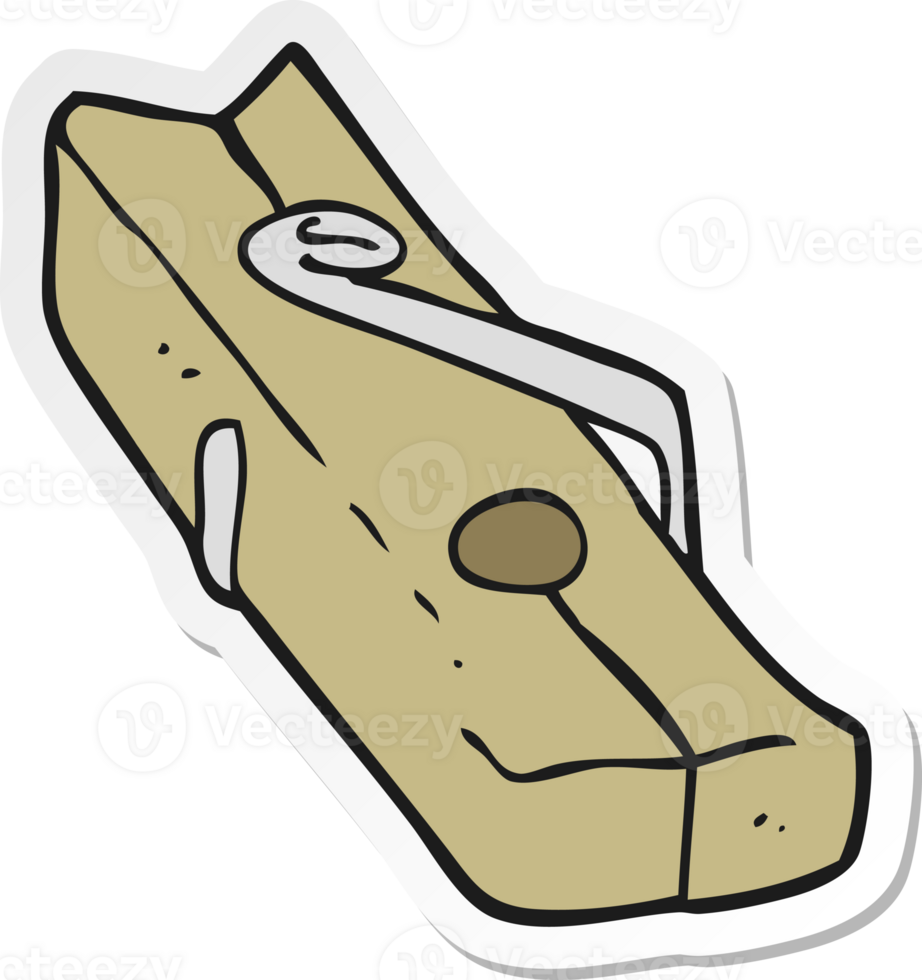 sticker of a cartoon wood peg png
