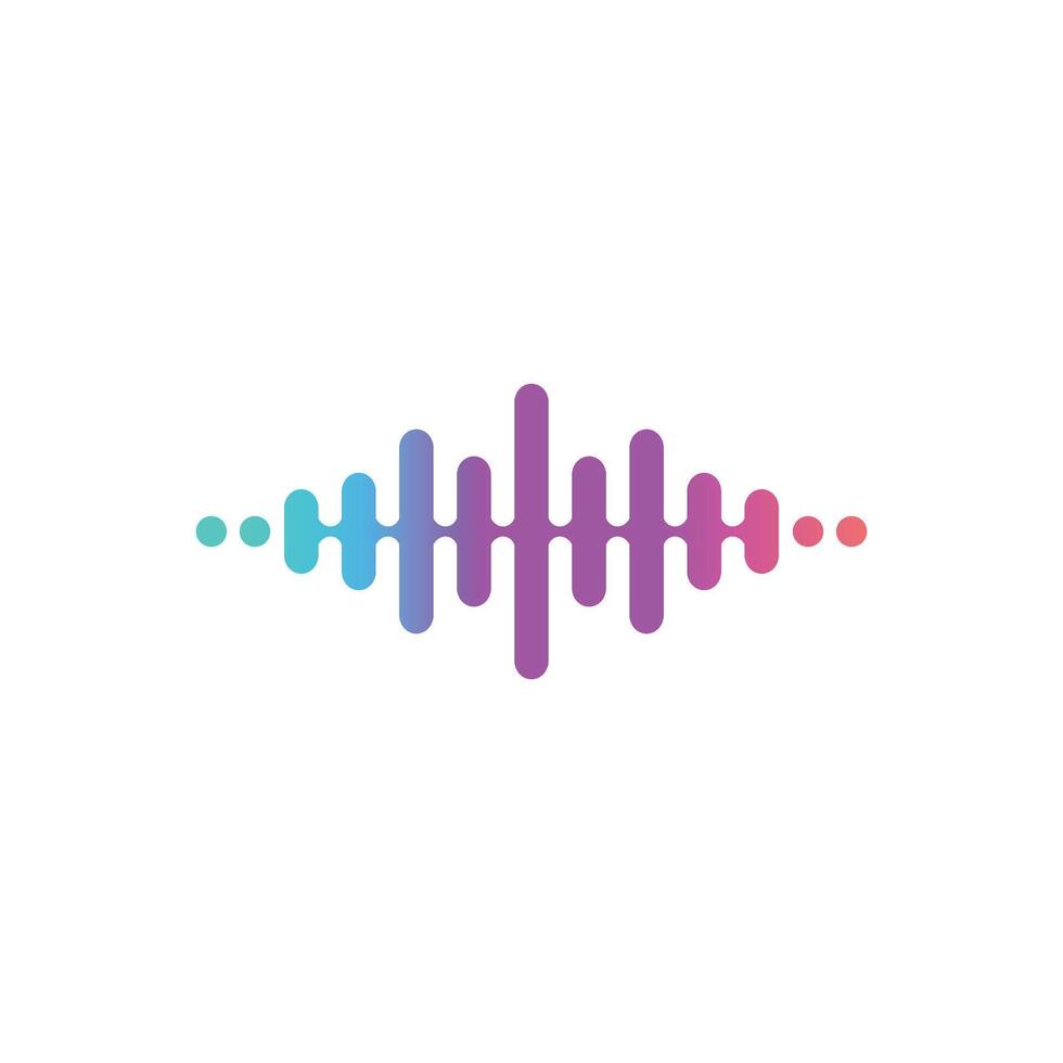 Sound wave logo design vector