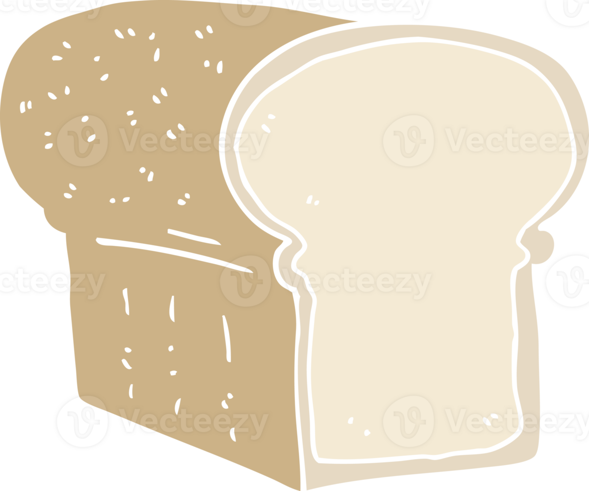 flat color style cartoon loaf of bread png
