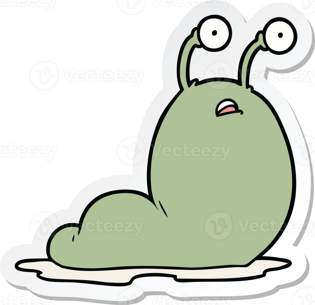 sticker of a cartoon slug png