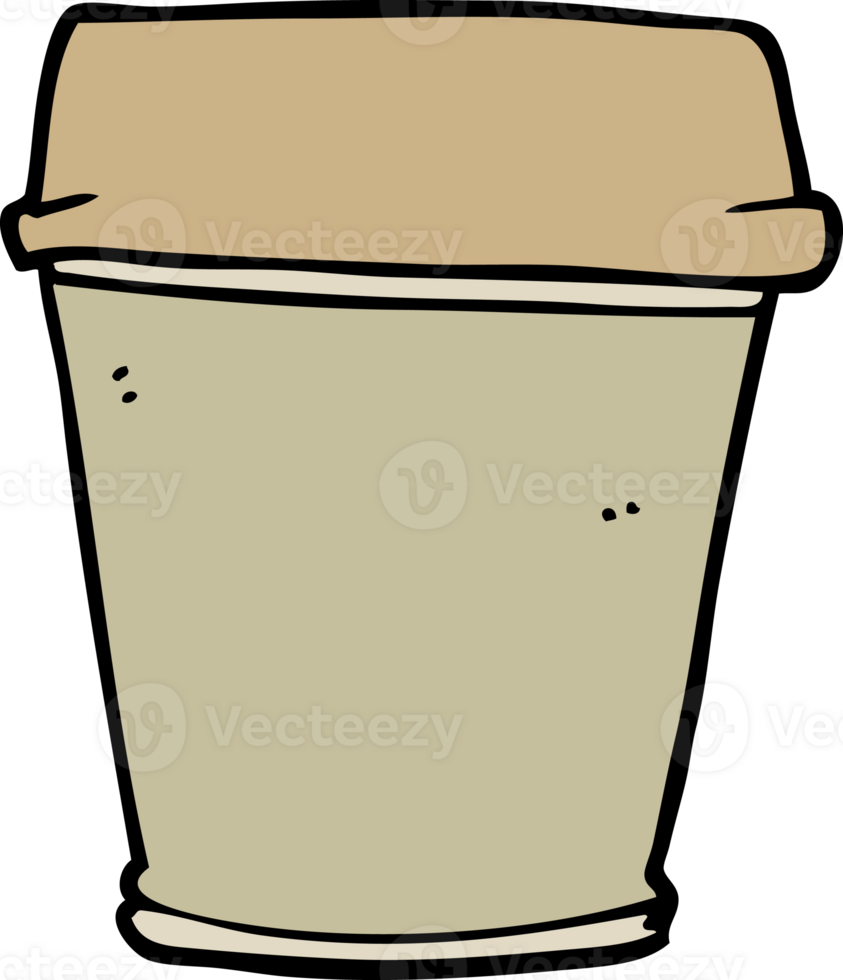 cartoon take out coffee png