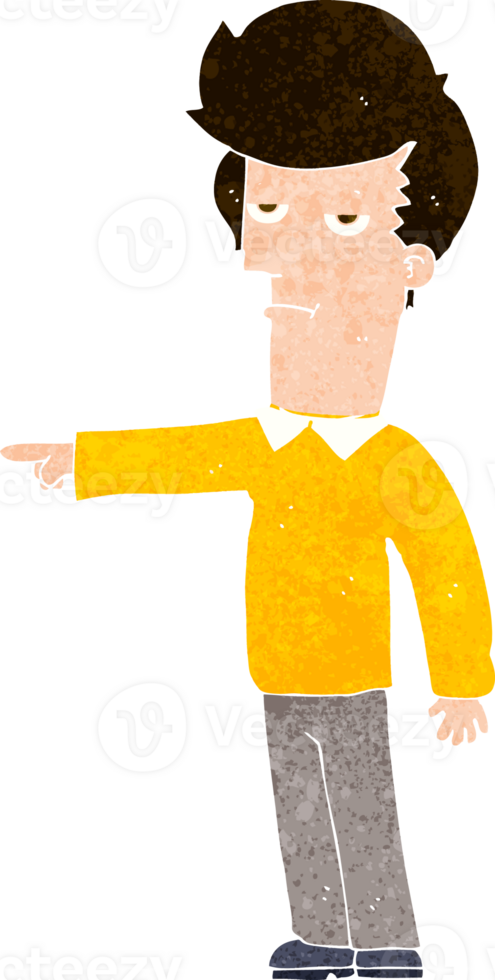 cartoon pointing man png