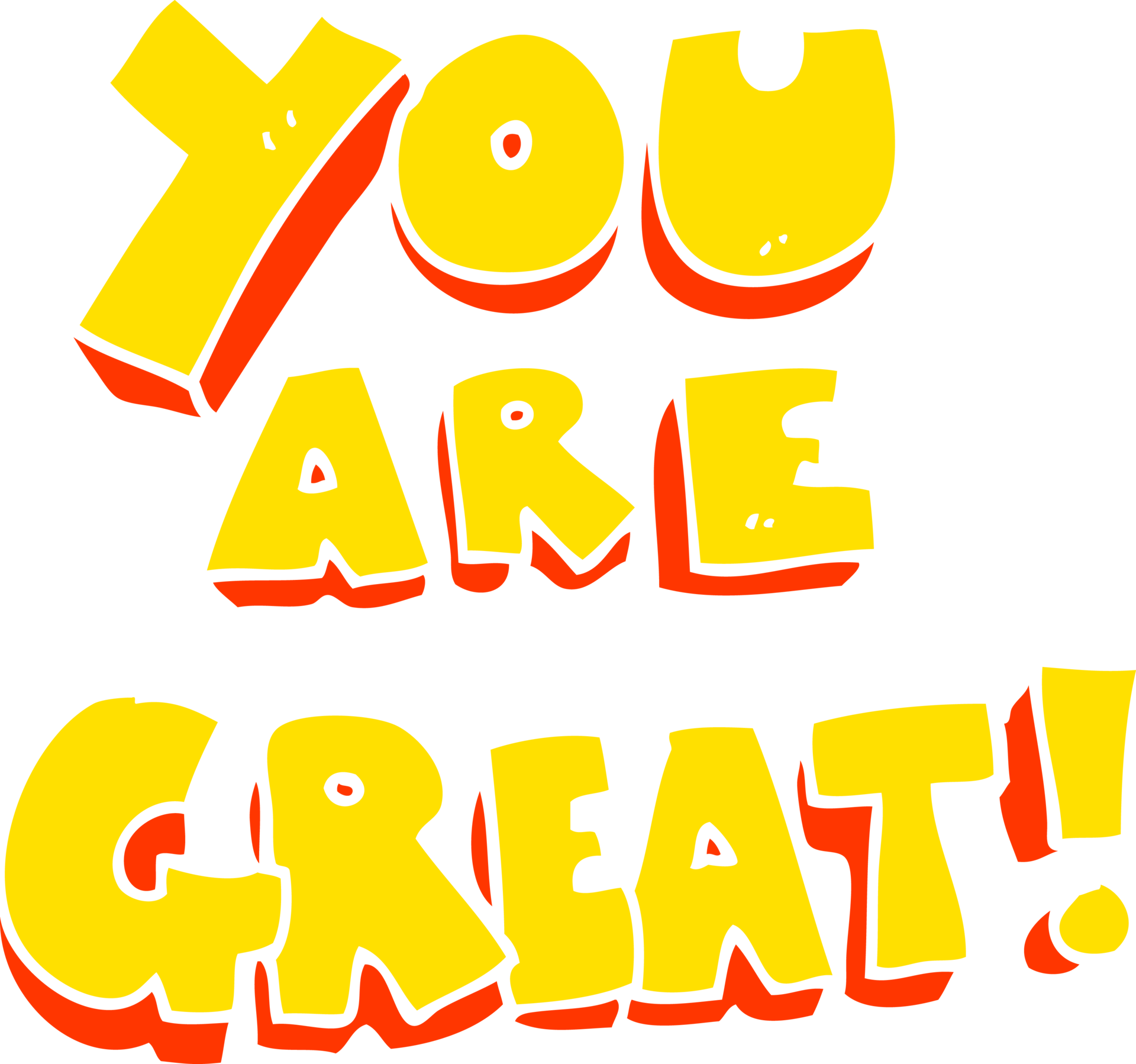 you are great flat color illustration of symbol 45154260 PNG