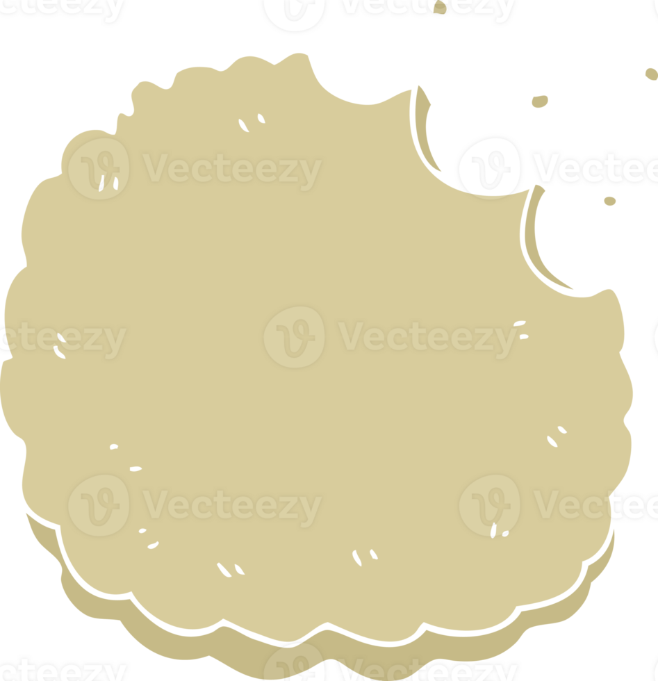 flat color style cartoon biscuit png