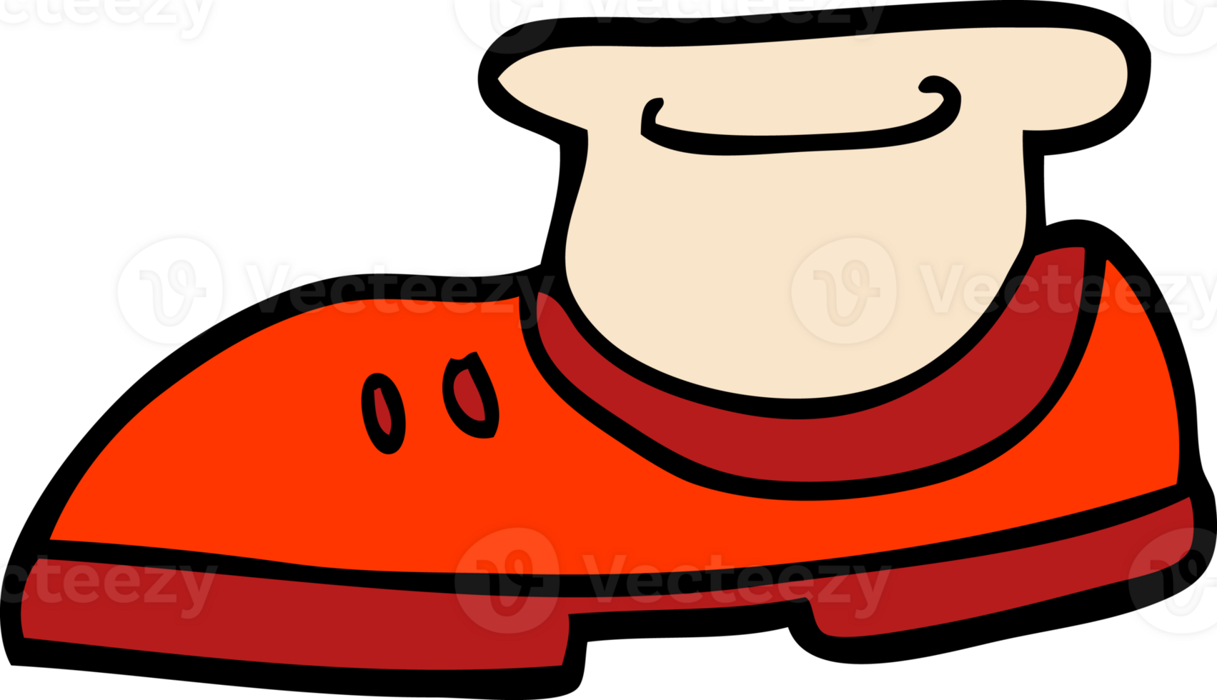 cartoon doodle of a shoe and sock png