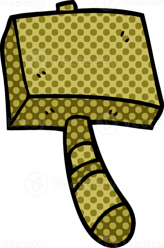cartoon doodle wood hammer png