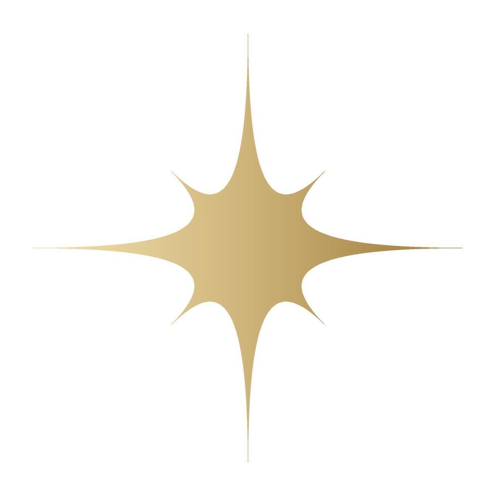 Gold Star sparkle icon. Golden Futuristic shapes.Christmas stars icons. Flashes from fireworks vector