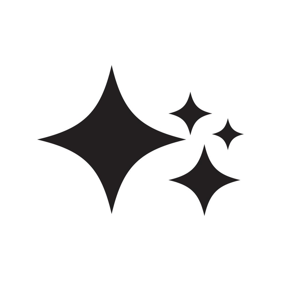 Star sparkle icons collection. Futuristic shape. Flash from fireworks. Christmas stars icon vector