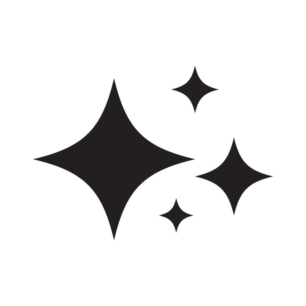 Star sparkle icons collection. Futuristic shape. Flash from fireworks. Christmas stars icon vector