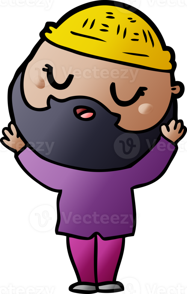 cartoon man with beard png